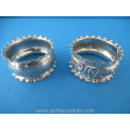  two antique sterling silver napkin rings