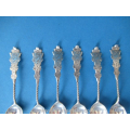 a set of six vintage Dutch silver teaspoons