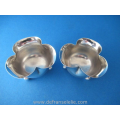 a pair of antique sterling silver salt cellars