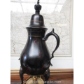 a vintage Dutch hand painted pewter Reijenga coffee urn