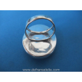 een vintage Hollands zilveren dames ring met agaat