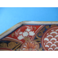 een stel Japans octogonale porseleinen Genroku borden