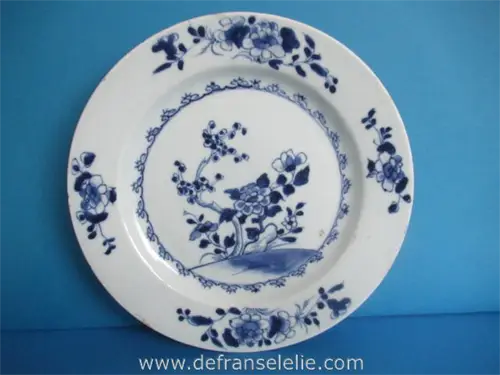a blue and white Chinese porcelain dish