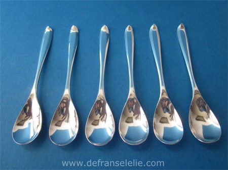 a set of six Dutch silver teaspoons