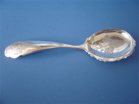 a beautiful antique Dutch silver serving spoon
