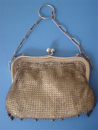 an antique German silver purse