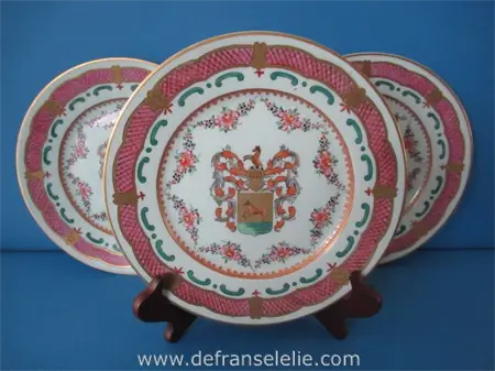 French polychrome Limoges plates