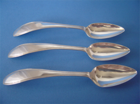 a set of three 19th century Dutch silver teaspoons