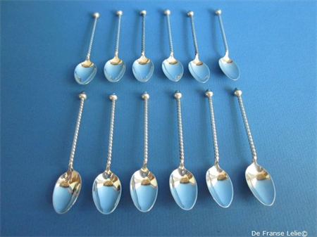 a set of twelf Dutch silver teaspoons