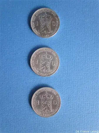 drie Hollands zilveren guldens