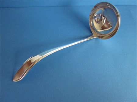 a Dutch silver soup ladle