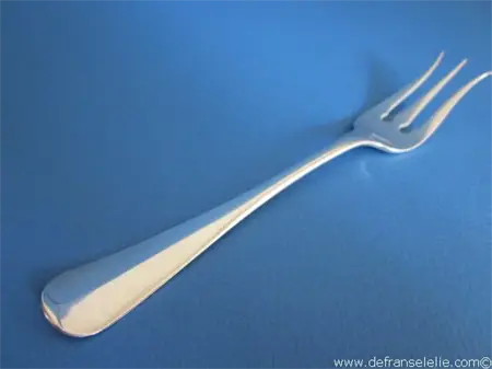 a Dutch silver meat serving fork