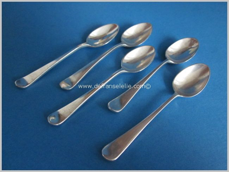 a set of five sterling silver teaspoons C.W. Fletcher