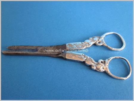 an antique Dutch silver pair of scissors