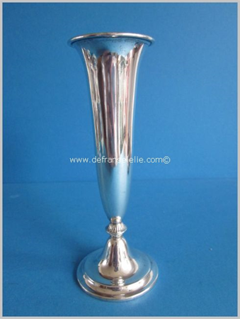 an antique Dutch silver rose vase