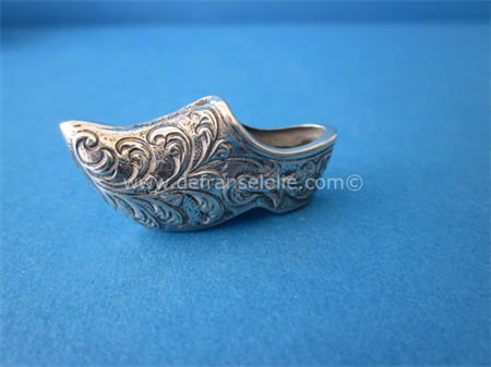 a vintage Dutch silver miniature clog