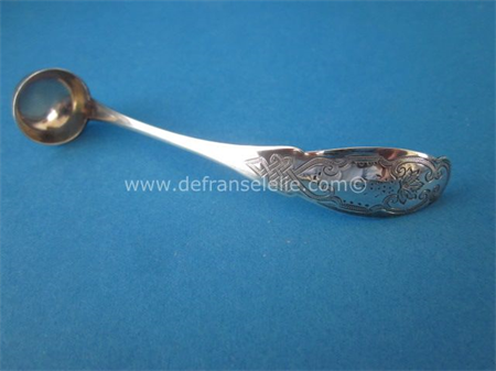 an antique Dutch silver mustard spoon