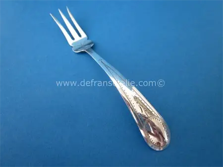 an antiqe Dutch silver serving fork