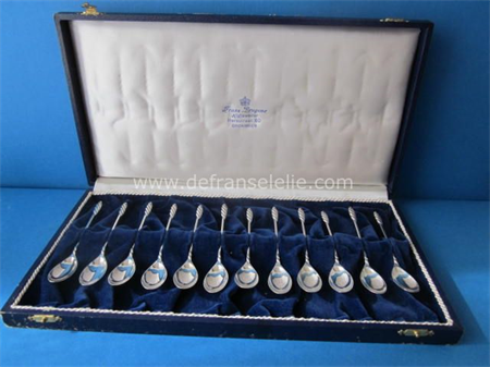 a set of twelve Dutch silver teaspoons
