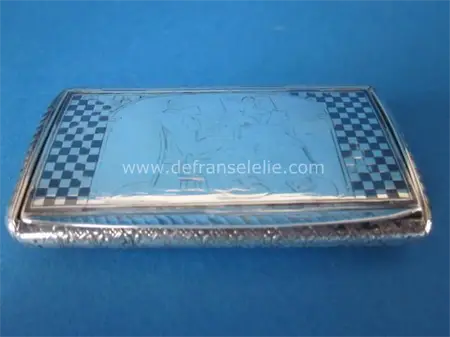 a fine antique French niello silver box