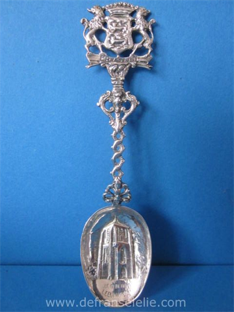 a vintage Dutch silver birth spoon