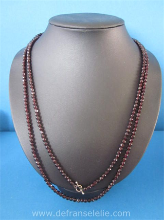 an antique Bohemian garnet necklace