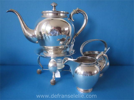 a vintage four piece Dutch silver tea set