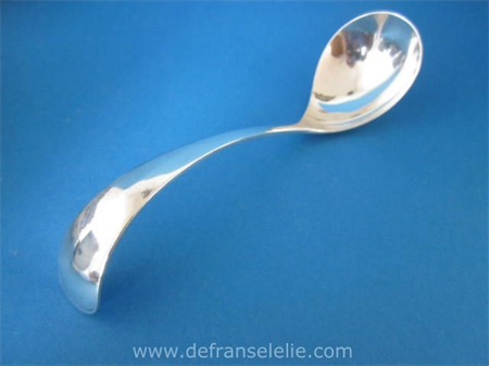 an antique Dutch silver marmalade spoon