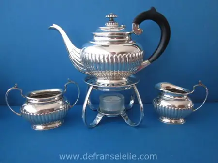 a four piece Dutch silver tea service