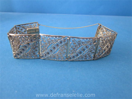 een vintage Hollands verguld zilveren damesarmband