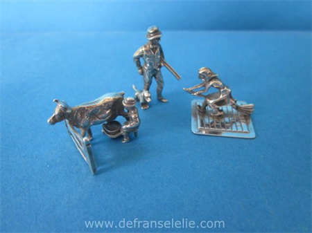 three Dutch silver miniatures
