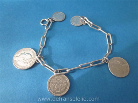 a vintage Dutch silver marcasite bracelet incl matching brooch