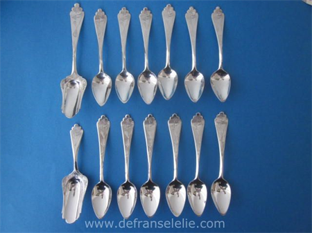 a set of twelve antique Dutch silver teaspoons