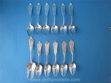 a set of eleven antique Dutch silver teaspoons