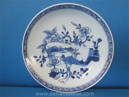 an 18th century Chinese blue and white porcelain deep dish