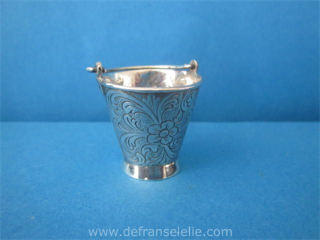a vintage Dutch silver miniature bucket
