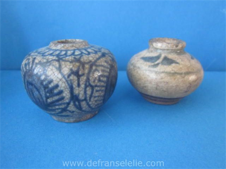two small antique Swatow jars