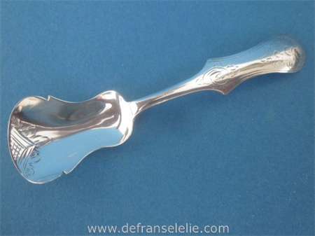 an antique Dutch silver sugar spoon