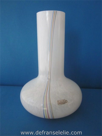 a Bertil Vallien Kosta Boda rainbow glass vase