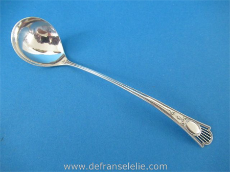 an antique Dutch silver jam spoon