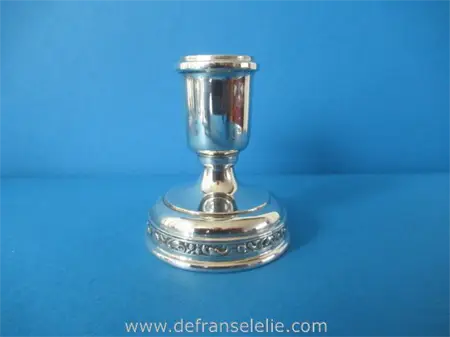 a vintage German silver weighted candlestick