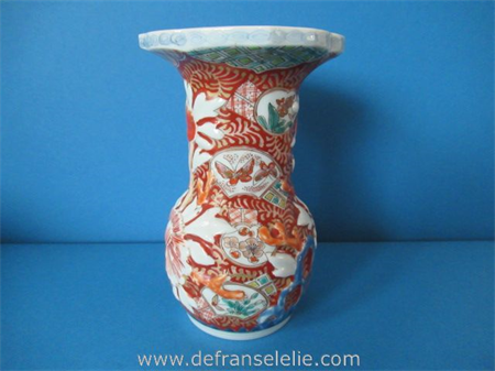 an antique Japanese imari porcelain vase