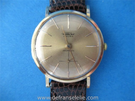 a vintage Swiss 18ct gold Aureole men's wrist watch