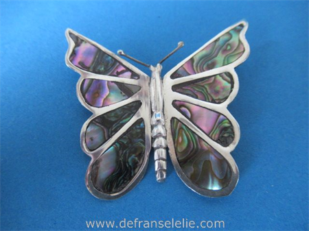 een vintage Mexicaans zilveren vlinder broche
