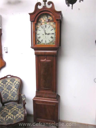 antique eight day mahogany grandfather clock