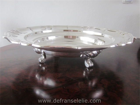 a very large antique German silver fruitbowl