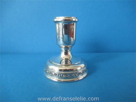 a vintage German silver weighted candlestick